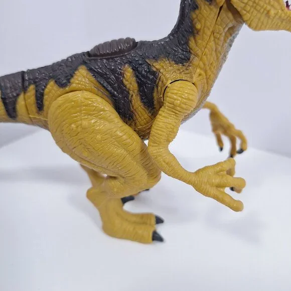 Chap Mei Dinosaur T Rex Figure 7.5" Moveable Joints Tan & Black - Picture 4 of 12